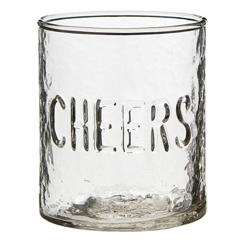 CHEERS HAMMERED GLASS