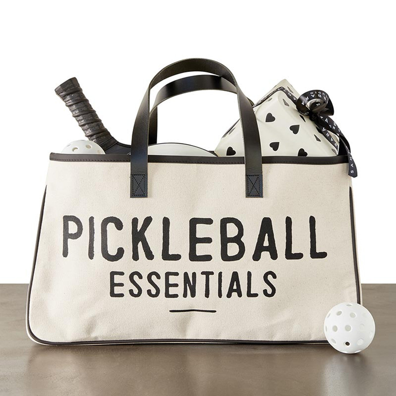 PICKLEBALL ESSENTIALS CANVAS TOTE