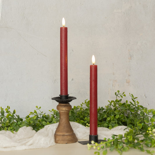 RED LED TAPER CANDLE