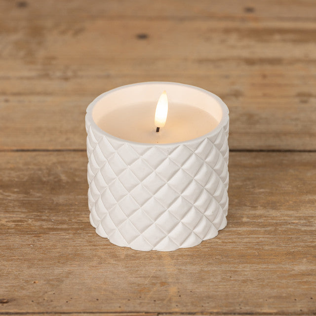 3.25" WHITE CEMENT LED CANDLE