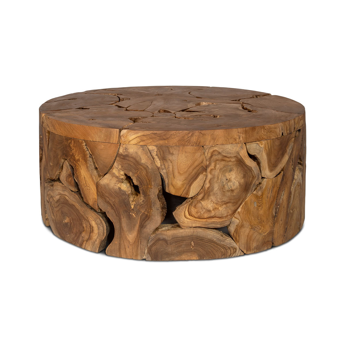 SOLID WOOD ROUND COFFEE TABLE