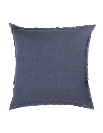 NAVY BLUE LINEN PILLOW EURO 26X26