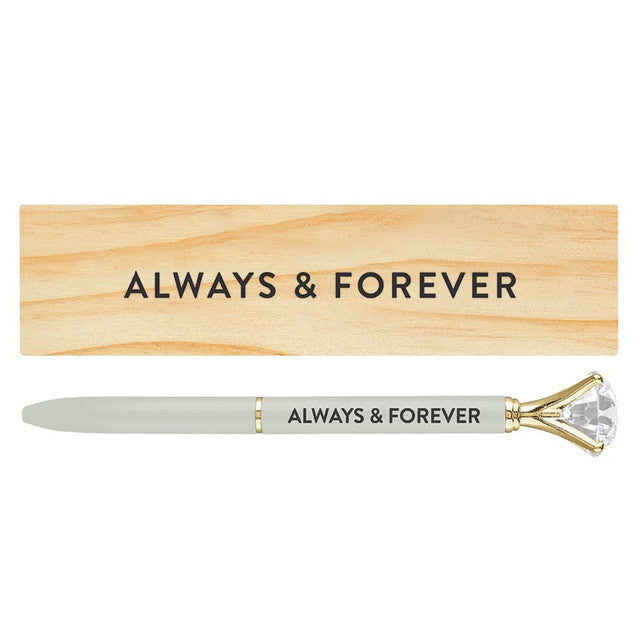 ALWAYS AND FOREVER WOOD PEN BOX