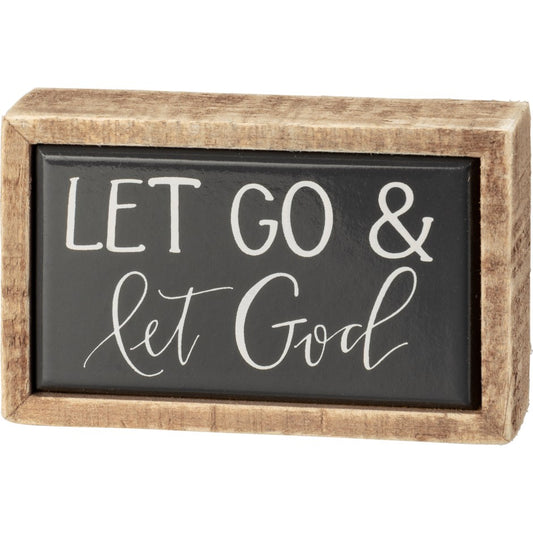 LET GO & LET GOD MINI BOX SIGN