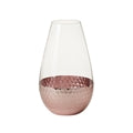 GLASS VASE WITH PINK