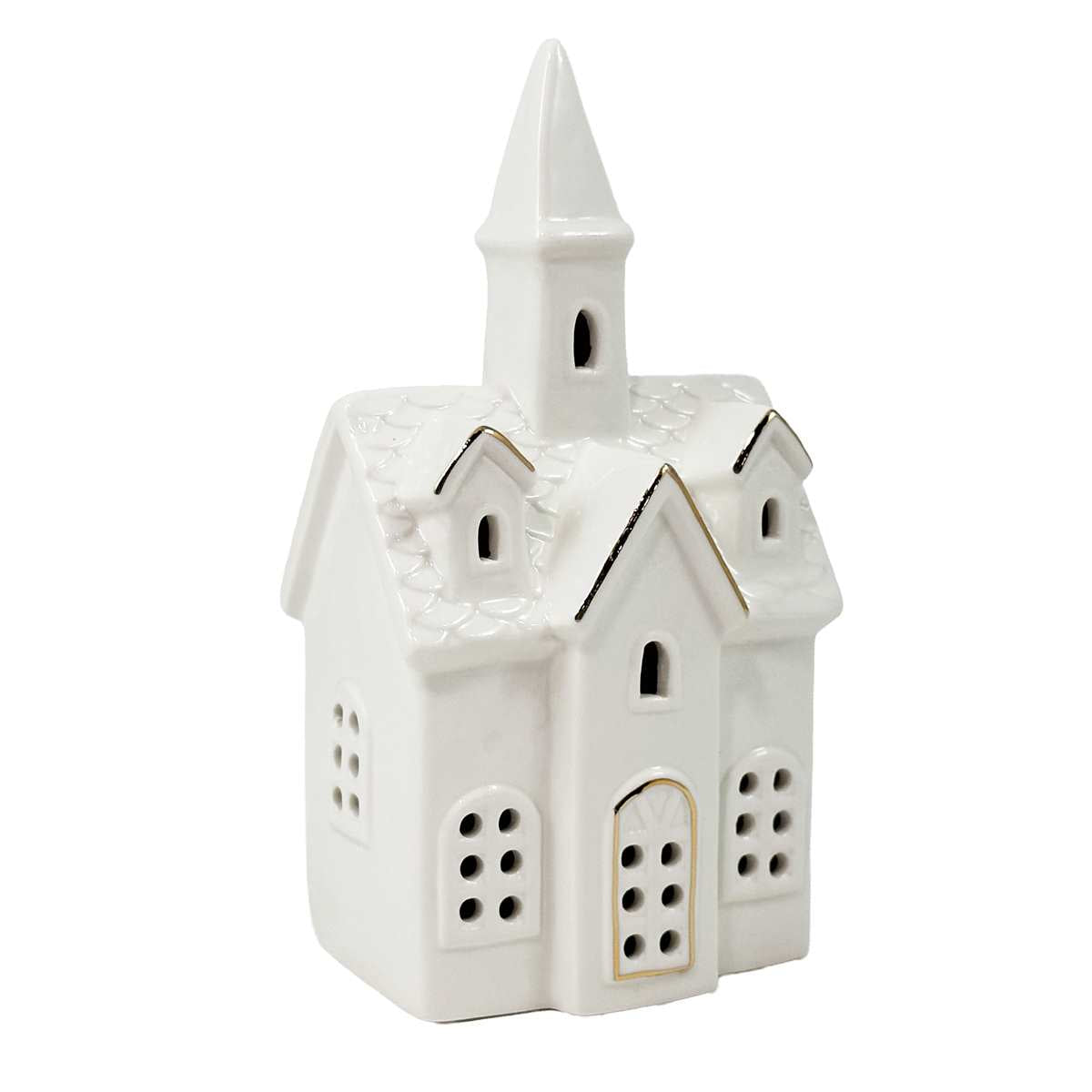 WHITE LED PORCELAIN CHURCH