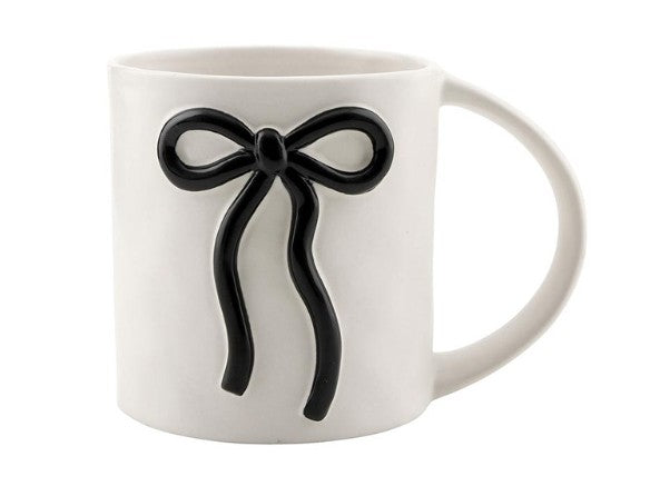 BLACK BOW CERAMIC MUG