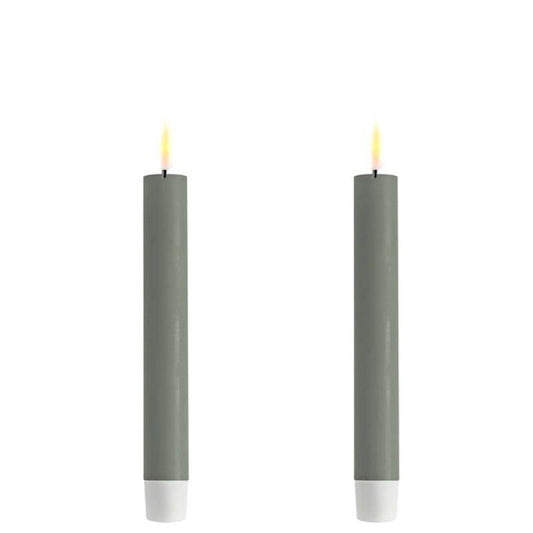 SAGE GREEN LED DINNER CANDLE 6"