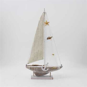 WHITE WASHED SAIL BOAT