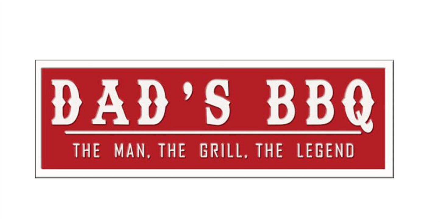 DAD'S BBQ METAL SIGN