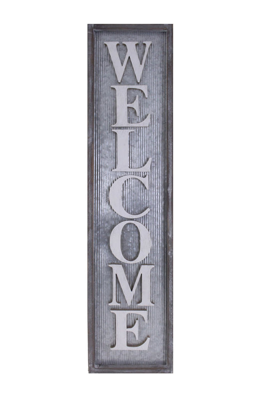 WELCOME SIGN METAL AND WOOD