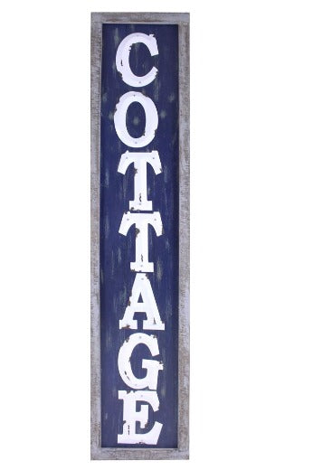 COTTAGE WOOD AND METAL SIGN