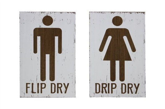 MENS/WOMANS BATHROOM SIGN