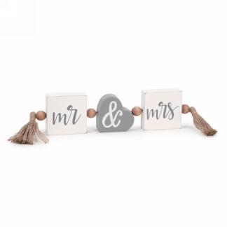 MR & MRS WOOD BLOCK