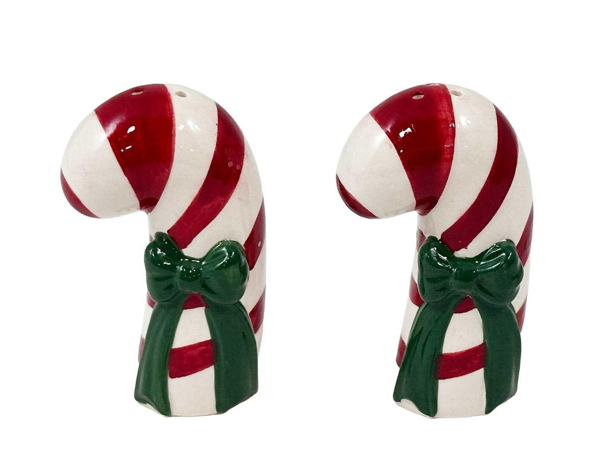 CANDY CANE SALT AND PEPPER SHAKERS