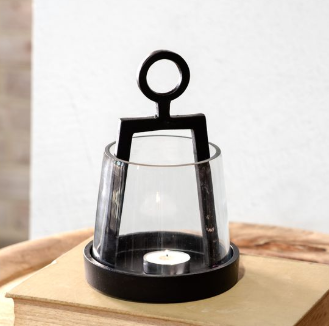 MINI ALUM & GLASS LANTERN