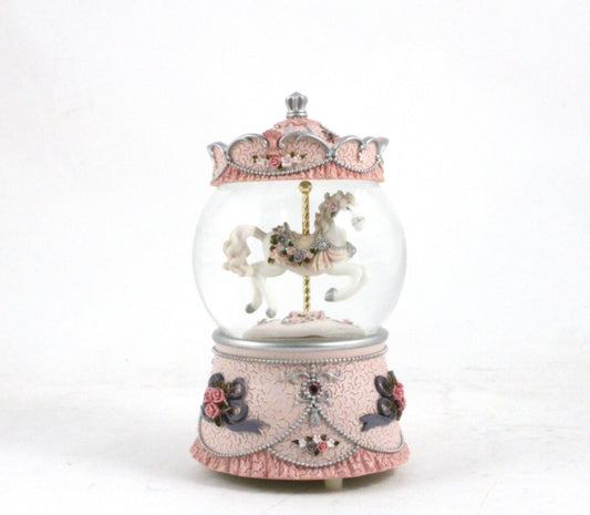 MUSICAL SPINNING HORSE WATER GLOBE