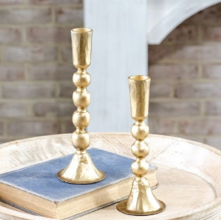 GOLD BALL CANDLESTICK HOLDERS
