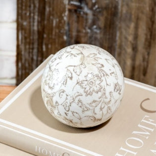 BEIGE HEIRLOOM DECO BALL