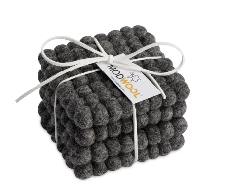 DARK GREY WOOL COASTERS