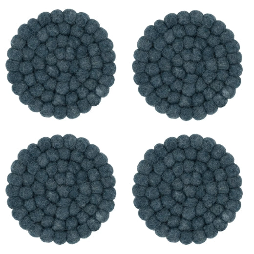 BURMUDA BLUE WOOL COASTERS