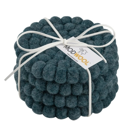 BURMUDA BLUE WOOL COASTERS