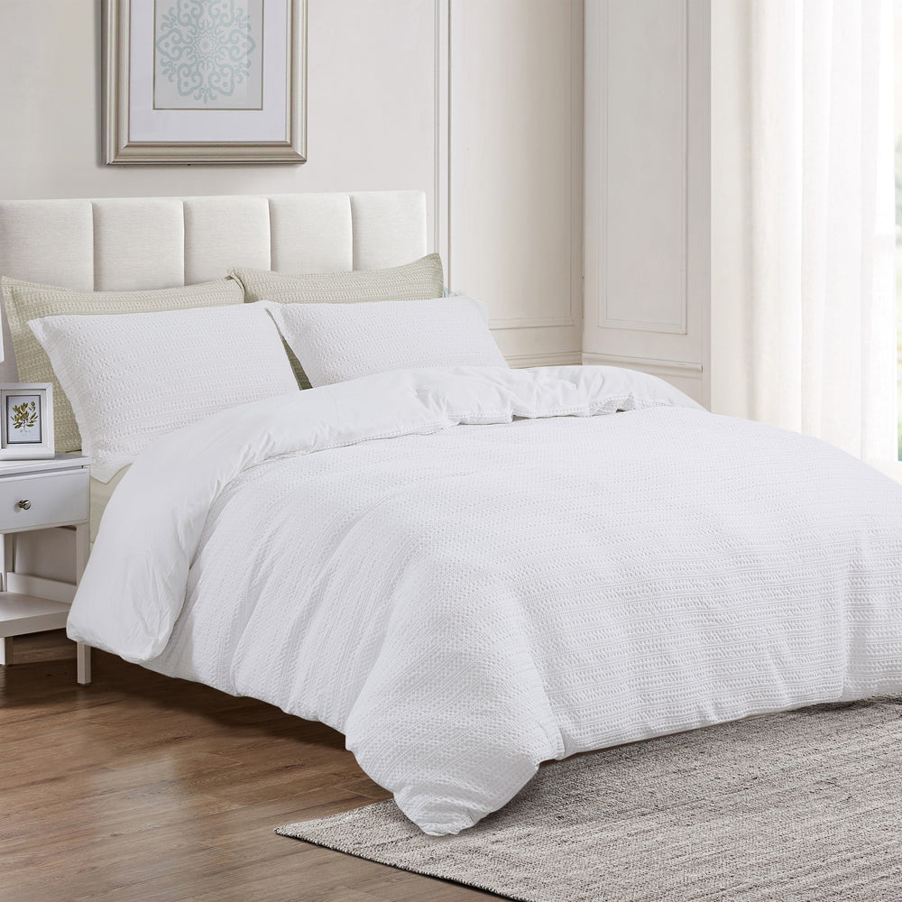 SOLENE WHITE DUVET COVER