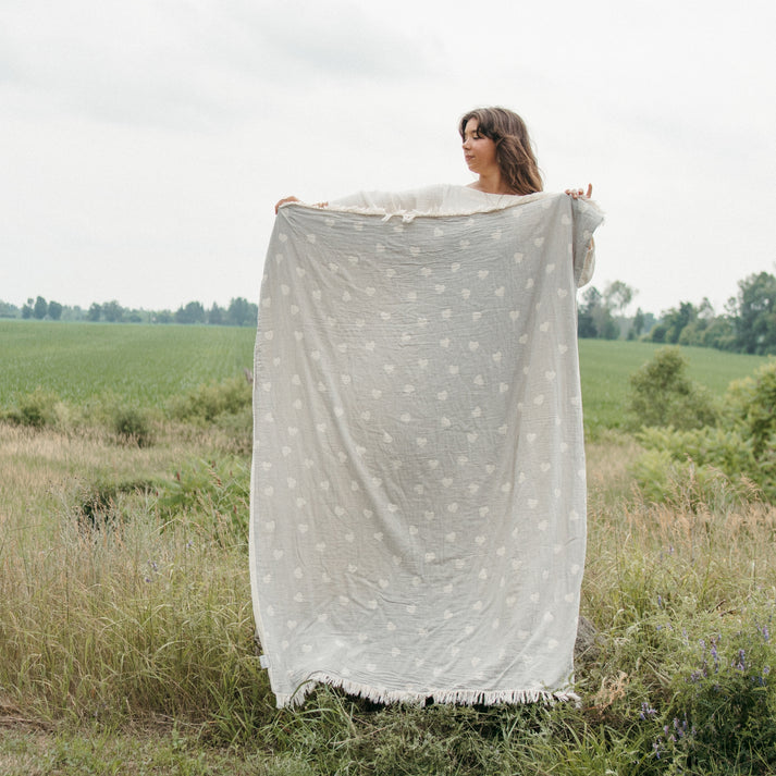 FLEECE LINED THROW