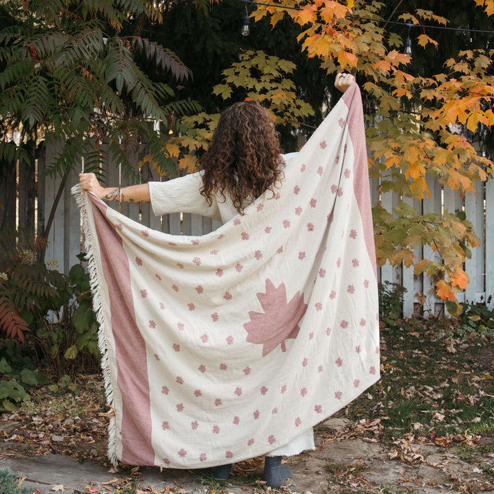 FLEECE LINED THROW