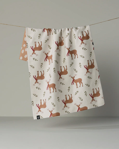 WHITE REINDEER LUXE KITCHEN TOWEL