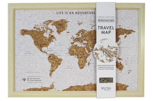 LARGE TRAVEL WORLD CORK BOARD