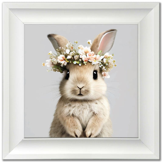 BUNNY IN FLORAL BOUQUET CANVAS