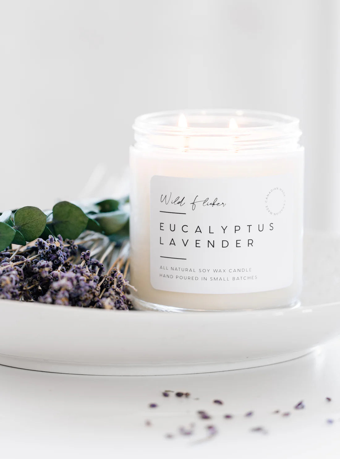 EUCALYPTUS LAVENDER DOUBLE WICK CANDLE