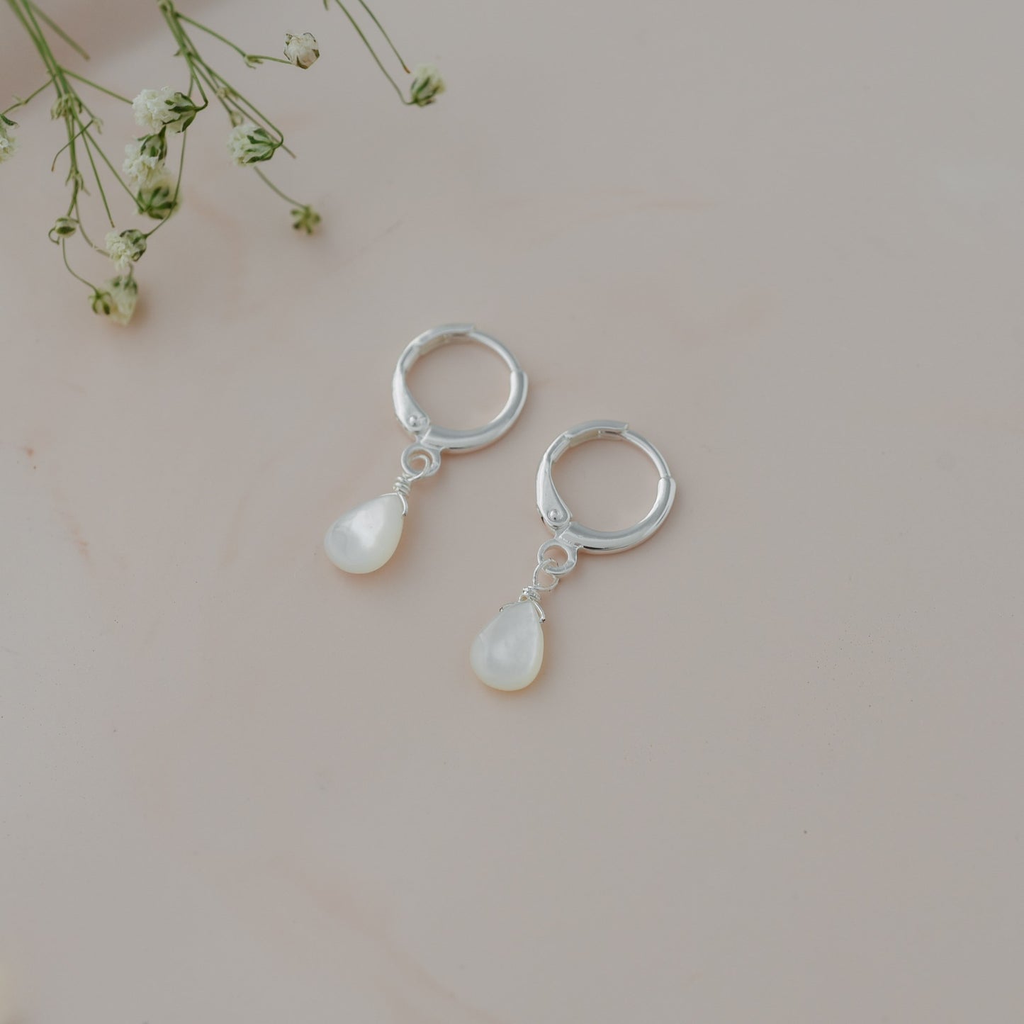 ZIA HOOPS - MOTHER OF PEARL