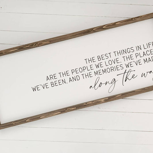 BEST THINGS IN LIFE WOOD FRAMED ART