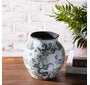 GREEN FLORAL VASE