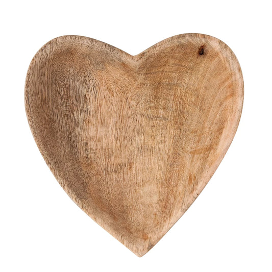 MANGO WOOD HEART BOWL