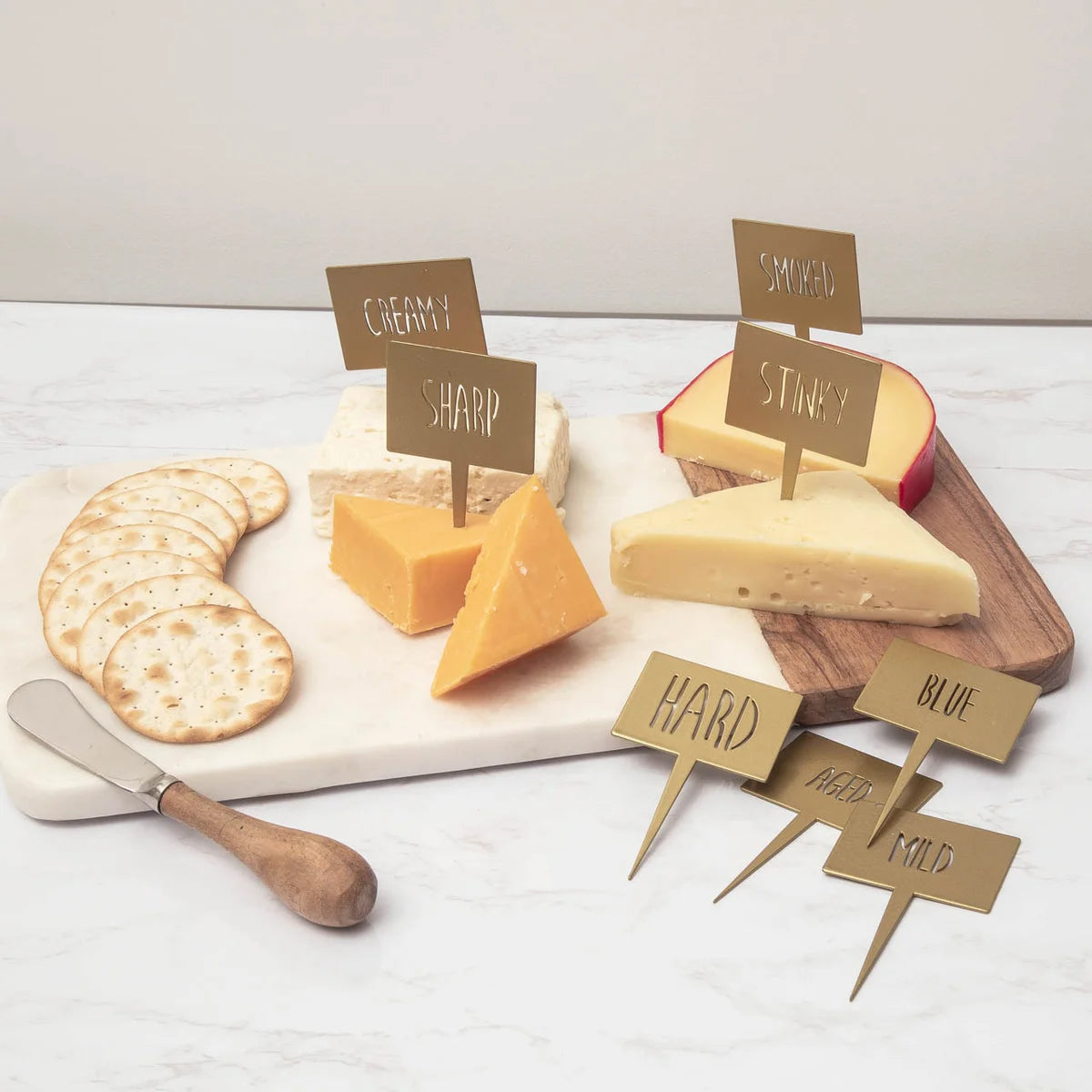 GOLD CHEESE MARKER SET