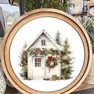 CHRISTMAS SHED FRAMED ART