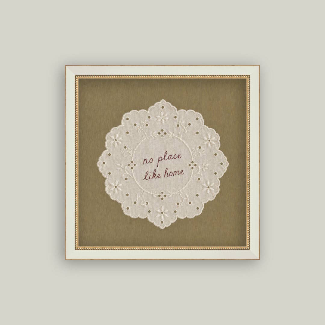 NO PLACE LIKE HOME FRAMED ANTIQUE ART