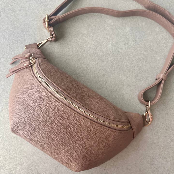 TAN OVERSIZE CROSSBODY BAG