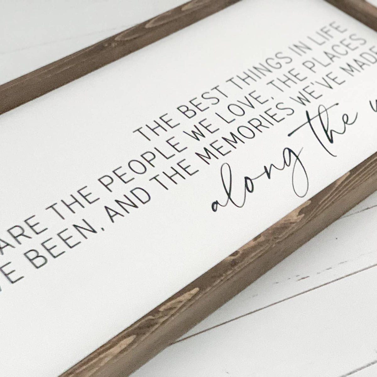 BEST THINGS IN LIFE WOOD FRAMED ART