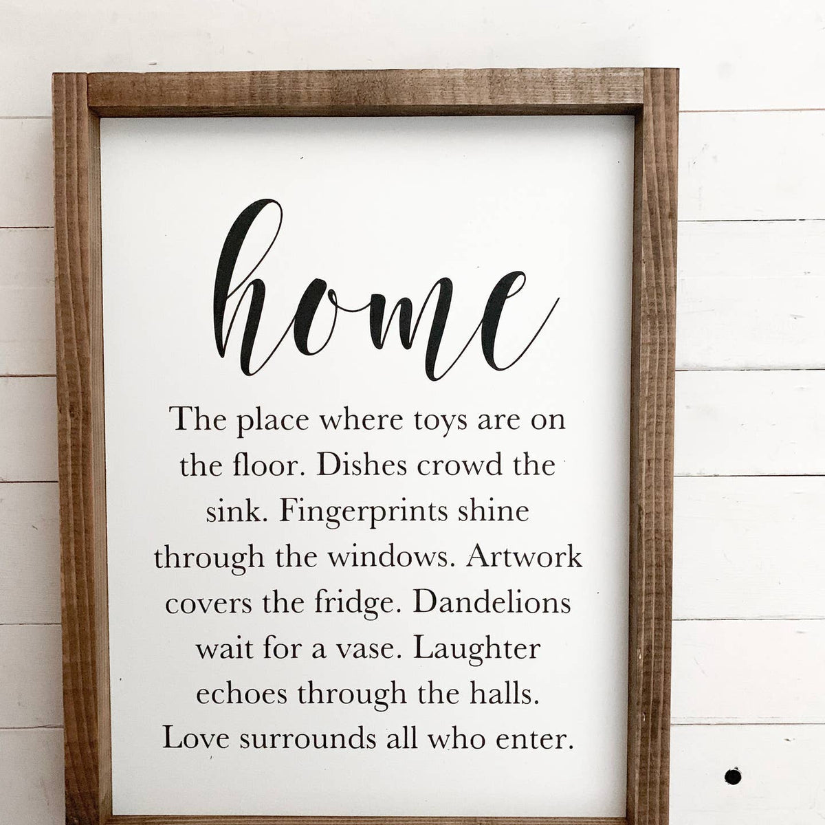 HOME WOOD FRAMED ART