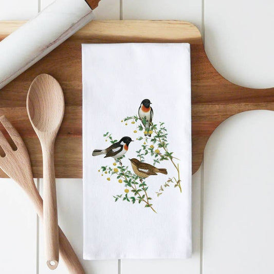 BIRD CHAT TEA TOWEL