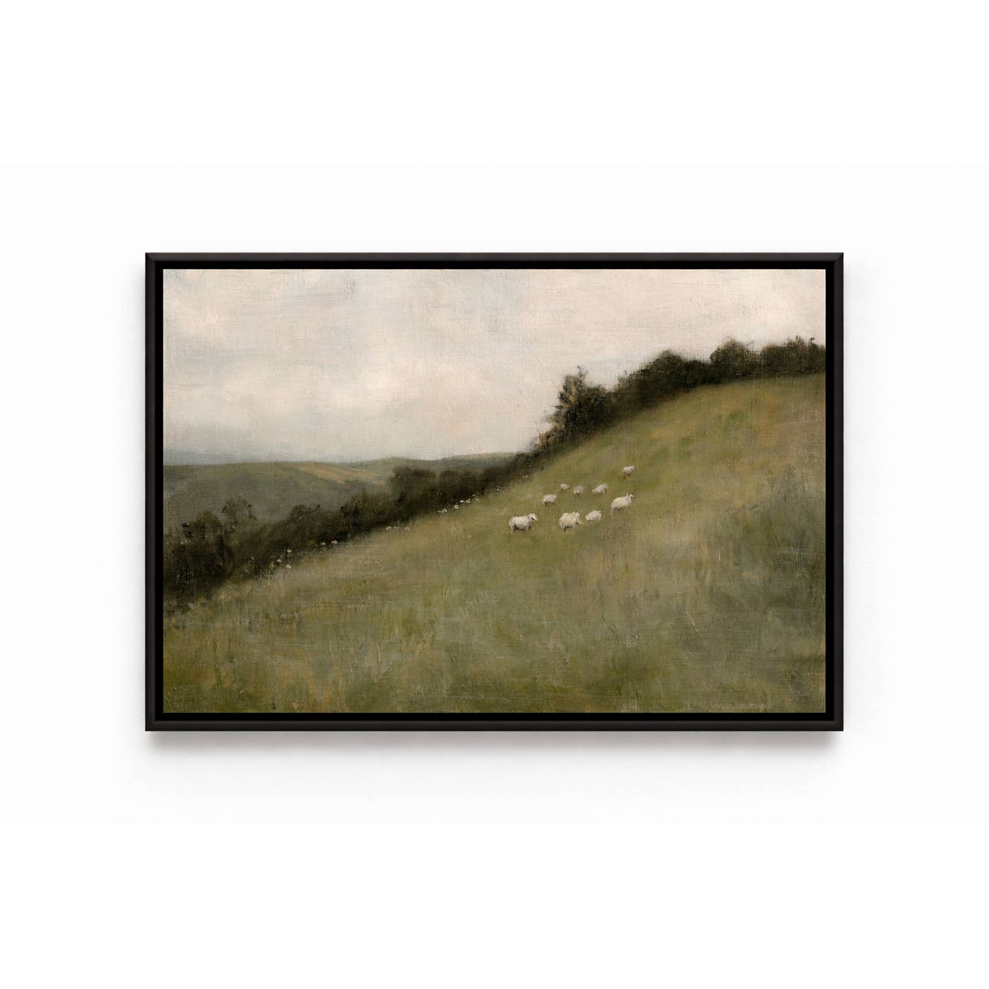 SOFT SHEEP LANDSCAPE CANVAS PRINT