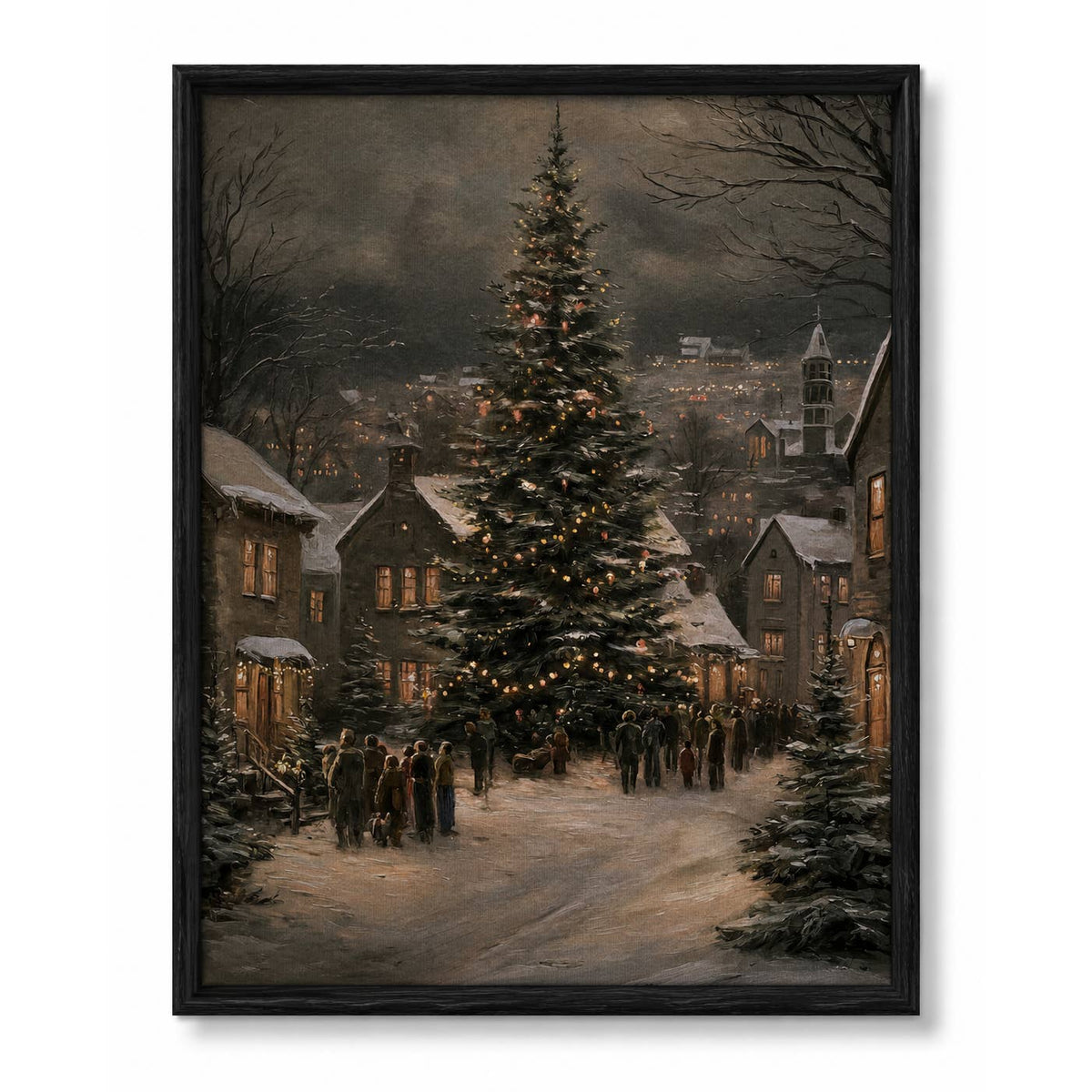 HOLIDAY VILLAGE CANVAS PRINT