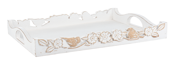 WHITEWASHED BIRD TRAYS