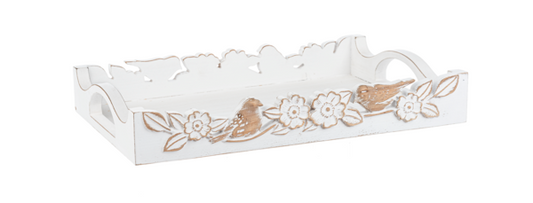 WHITEWASHED BIRD TRAYS