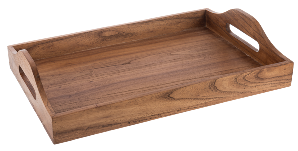 WOOD STAINED RECTANGLE TRAYS