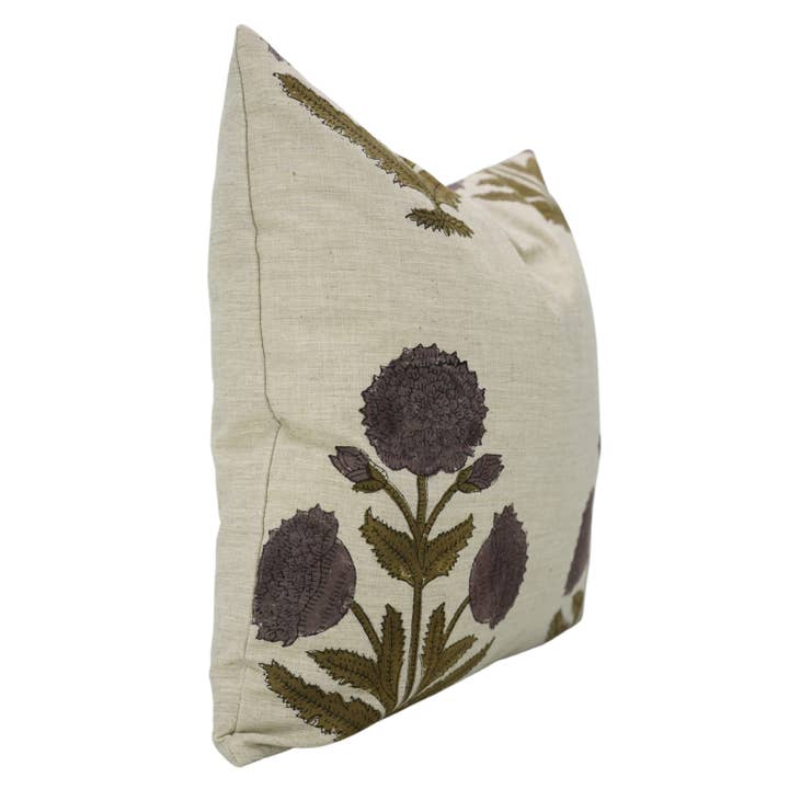 BADSHAH BLOCK PRINT LINEN PILLOW